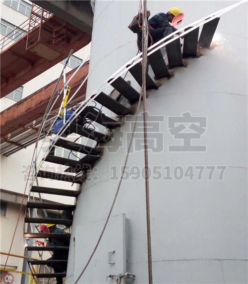 鐵煙囪爬梯焊接