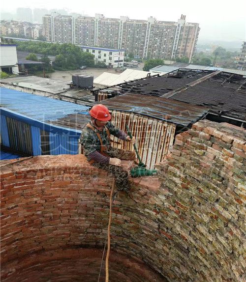 40米煙囪人工拆除