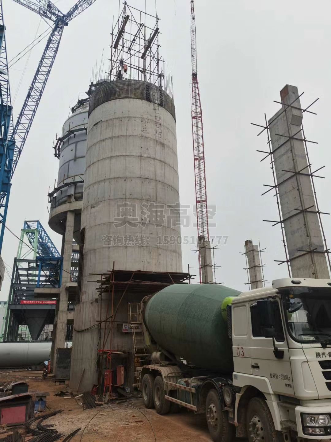 130米煙囪滑模施工